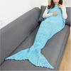 Mermaid blanket, wool knitted fish tail blanket, air conditioning blanket, birthday gift, parent-child mermaid blanket