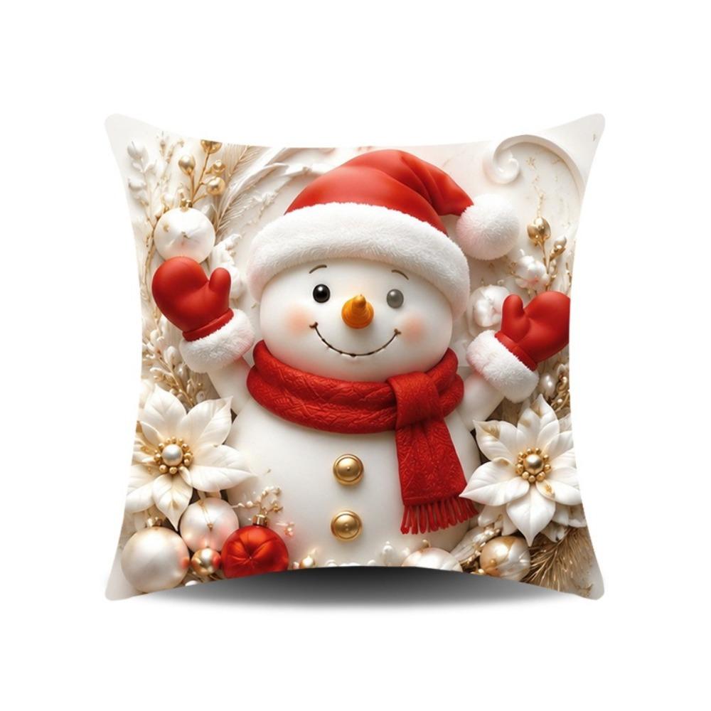 45x45cm Christmas Pillow Covers Detachable Soft Holiday Cushion Case Sofa House Room