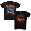 Def Leppard Adrenalize Tour Черная футболка для взрослых Летняя UNISEX и женская Свободная и дышащая Уличная футболка Повседневный топ