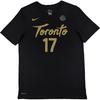 Футболка NBA Collaboration Dri-Fit Toronto Raptors с круглым вырезом Jeremy Lin, модный универсальный свитер с коротким рукавом для детей, черный цвет 9Z2B7BBV6-RAPJL