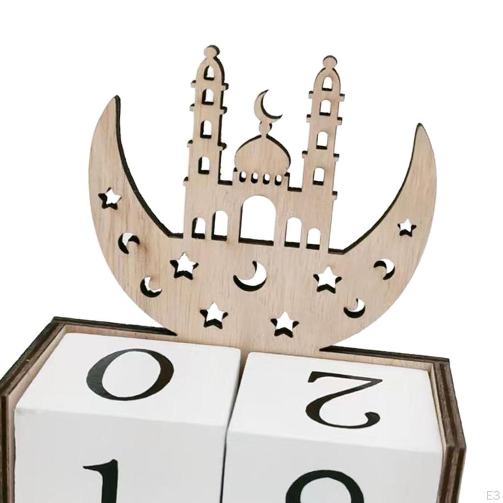 Ид Адвент календарь Мубарак украшения Рамадан подарок художественные поделки деревянный знак орнамент для
