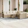 VidaXL Garden Lounge Set with Cushions 10 Pcs, Patio Sofas, Patio Furniture Set, Outdoor Furniture, Beige 3220647