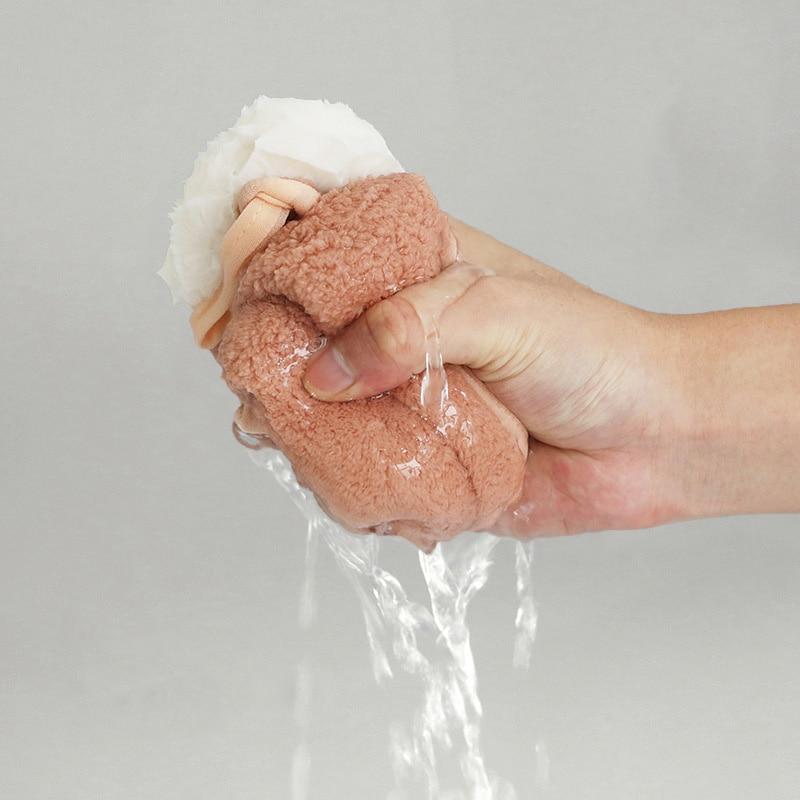 Полотенце для рук с рисунком кролика, мягкое утолщенное коралловое флисовое супервпитывающее быстросохнущее детское махровое полотенце для кухни, ванной комнаты