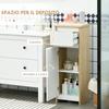 Bathroom Cabinet with Drawer and with Adjustable Internal Shelf. Made of MDF. 32.6x30x90cm