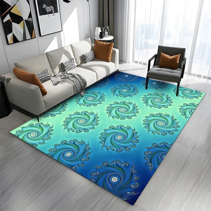 Swirling Abstract Pattern Design Patterned carpet a non slip rug suitable for all seasons and any setting, gift