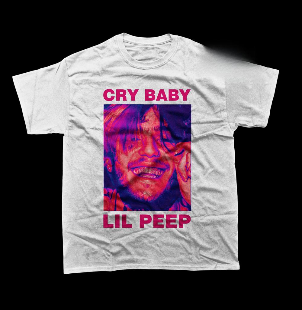 Lil Peep Unisex TShirt Crybaby Album TShirt Rap Artist Graphic TShirt Pure Cotton AllSeason Casual Loose Streetwear Shirt