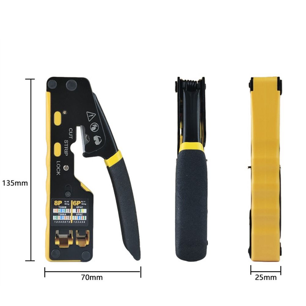 Инструмент для зачистки проводов EZ-Type Эргономичная ручка Щипцы для обжима кабеля Клещи для сетевого кабеля Ремонт сети