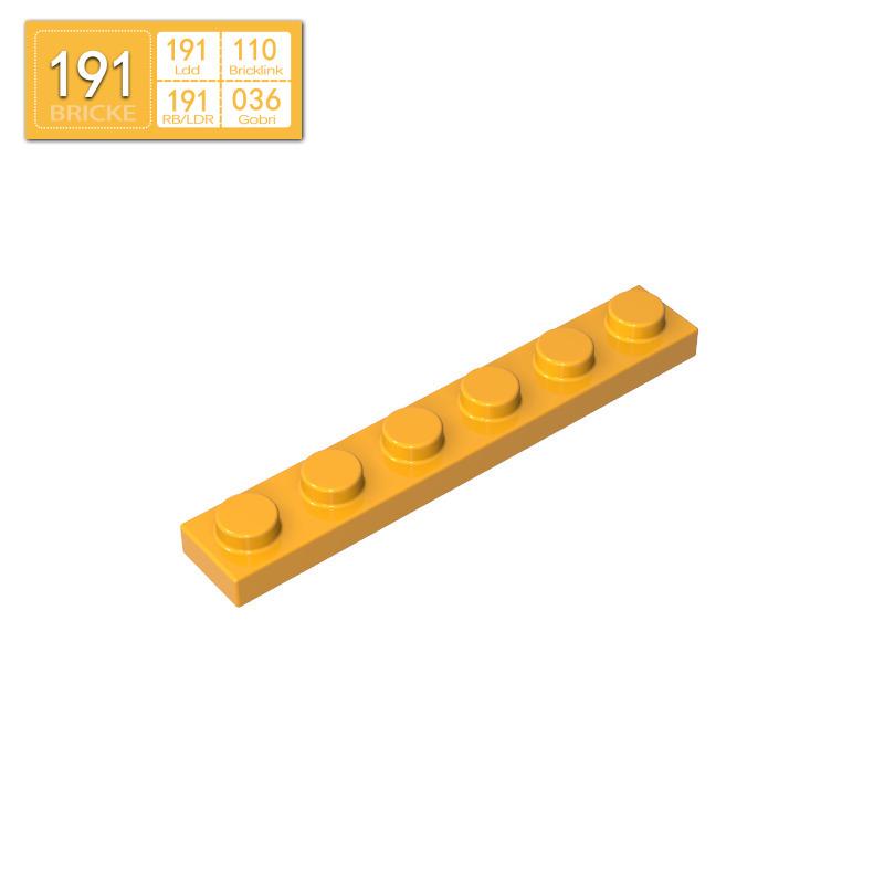 BRICKE 1x6 Thin Plate for Lego 3666 Compatibility – Loose MOC Building Blocks