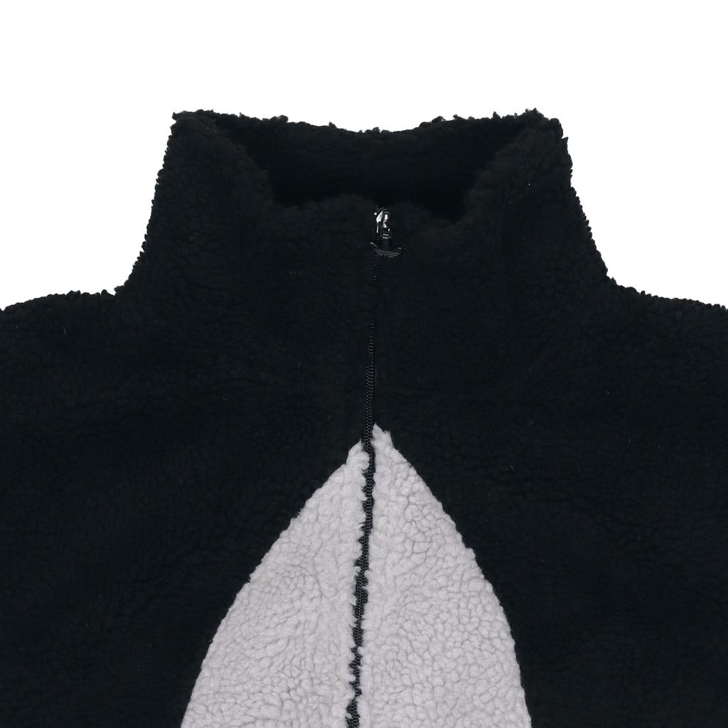adidas Куртка Originals с контрастным логотипом, замшевая, с воротником-стойкой, унисекс, черная HC0325
