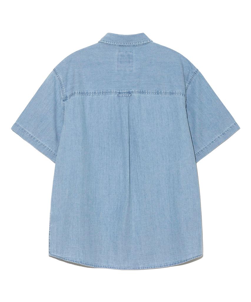 LEE Loco Pocket Denim Short Sleeve Shirt Indigo Light