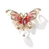 Korean Version of Fashionable Minimalist Accessories Drip Oil Enamel Alloy Cloud Patterned Butterfly Brooch Accessories