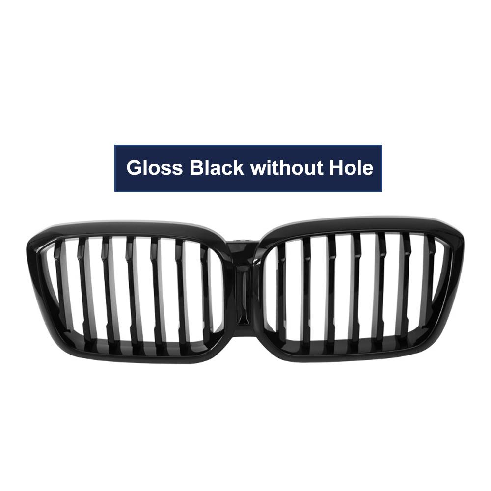 Однолинейный передний капот из АБС-пластика, глянцевая черная гоночная решетка для BMW X3 X4 G01 G02 LCI 2022 +, замена стайлинга автомобиля