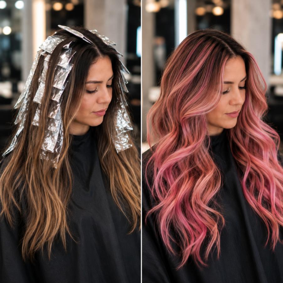 Hairdressing foil for dyeing hair strands in a roll 800g