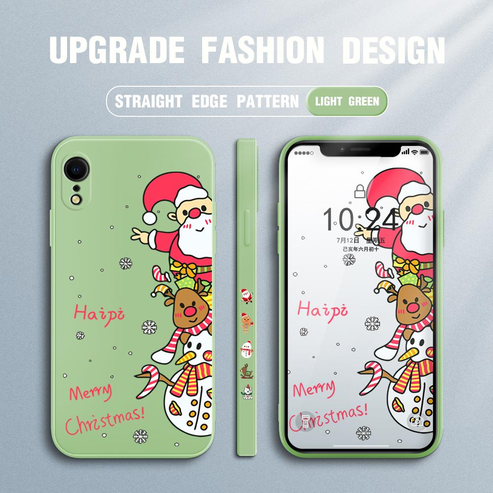 Рождественский чехол с рисунком мультфильма для Redmi Xiaomi POCO Note 10 Pro 9 9A 9T 10C 8 7 11 Lite 5G X3 M3 с квадратным краем, мягкие защитные чехлы для полной камеры