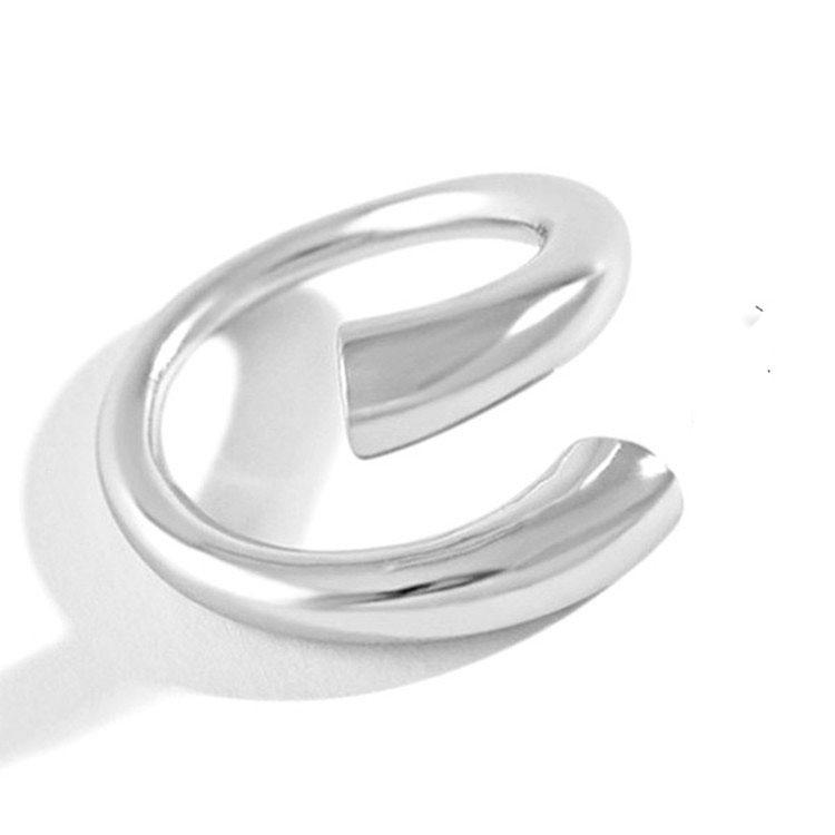 925 Sterling Silver Rings For Women Geometric Fine Jewelry Finger Adjustable Gold Interware CZ Ring For Party Birthday Gift
