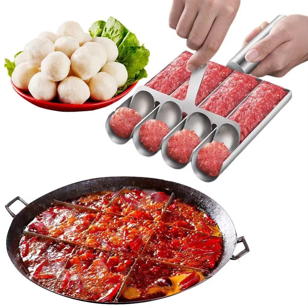 Прочная ручная машинка для фрикаделек Легко извлекаемая форма для фрикаделек Инструмент для семейной готовки