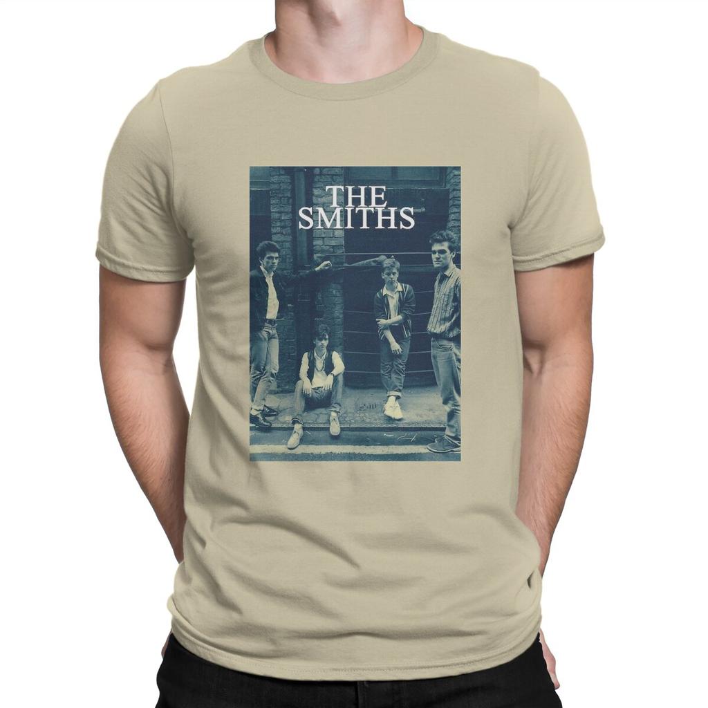 Футболки мужские с британскими рок-группами 80-х The Smiths Новинка 100% хлопок Футболки Круглый вырез Короткий рукав Футболка Оригинальная одежда