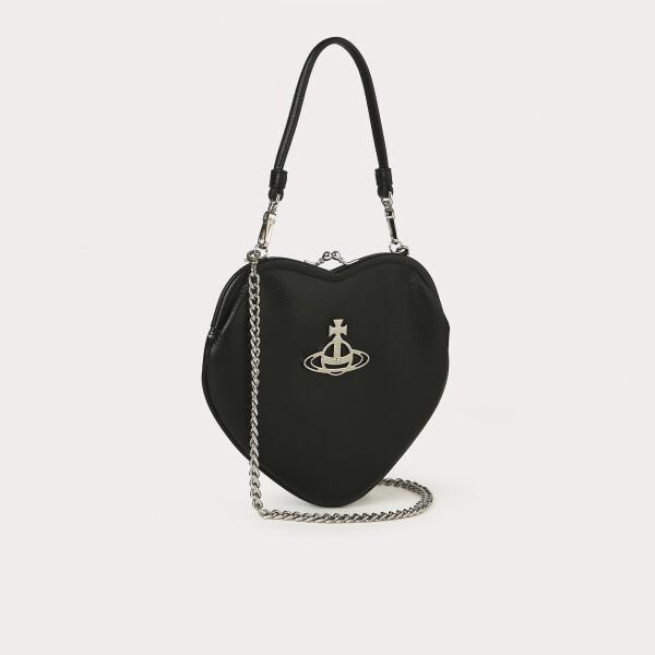 Vivienne Westwood Direct Import Vegan Bell Heart Frame Pulse Bag Black