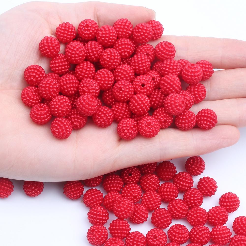 Горячая Распродажа 200 шт. 15 мм Разноцветные Жемчужные Бусины Bayberry с Отверстиями из Смолы DIY Украшения для Бижутерии и Пошива Одежды