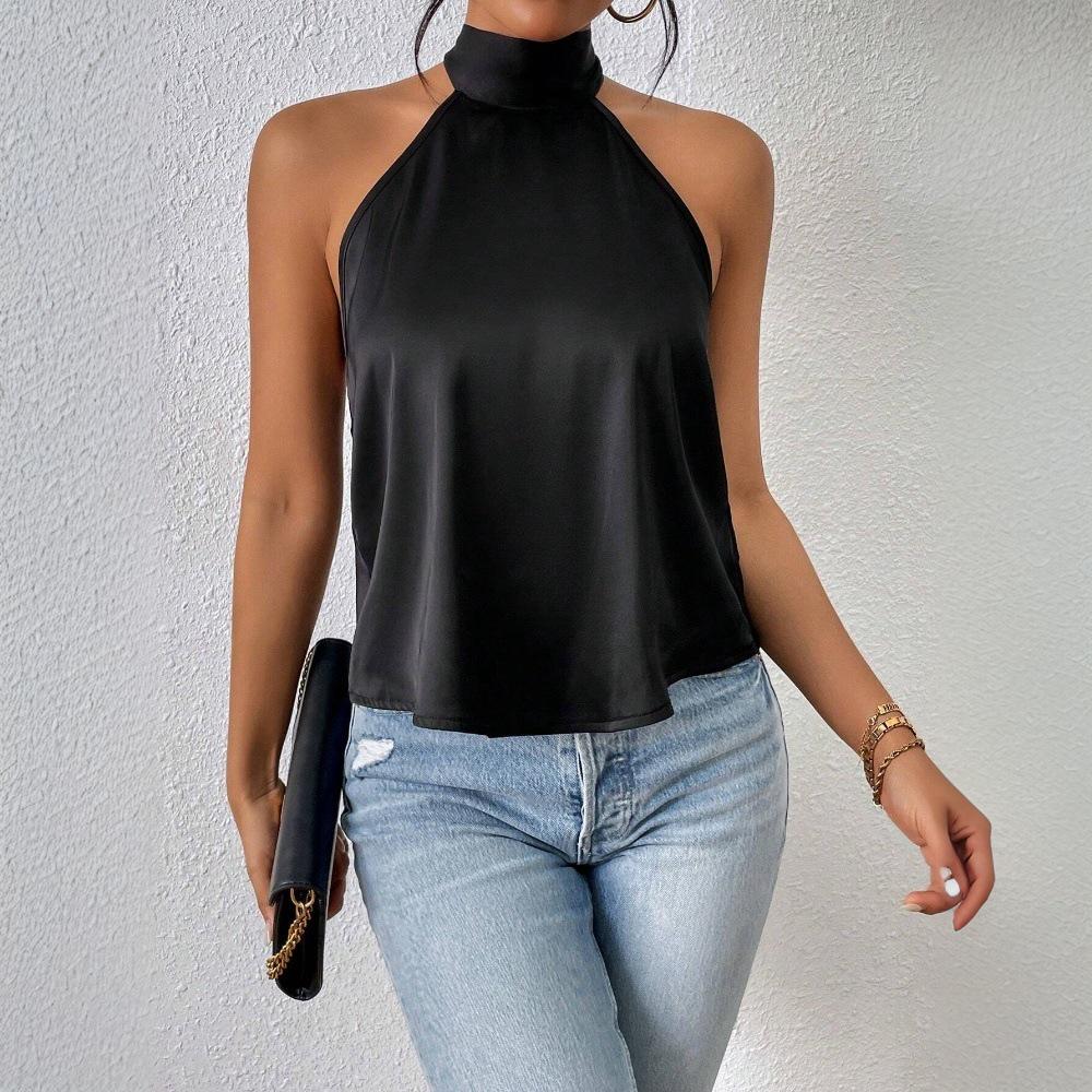 2025 Women's Sexy Halter Vest - Spring/Summer Backless Design