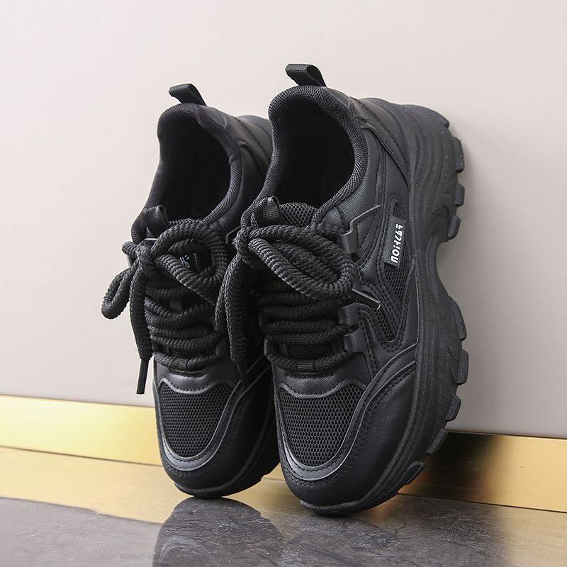 Спортивная обувь на небольшой высоте женская новая весенняя толстая подошва с внутренней высотой увеличение обувь для папы женская универсальная