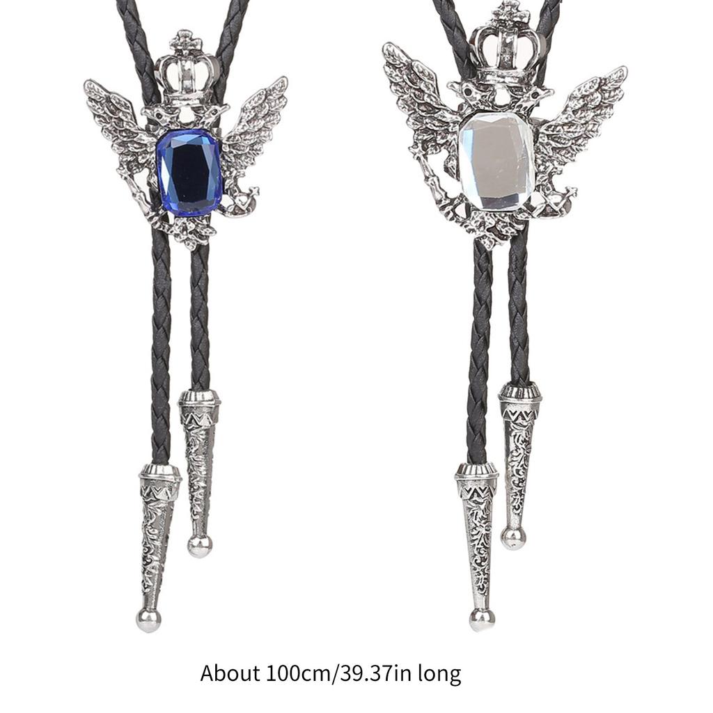 Галстук боло для мужчин Карнавальный Западный галстук Орел и драгоценные камни Пряжка Галстук боло для рубашки Свитера Декоративный галстук для мужчин