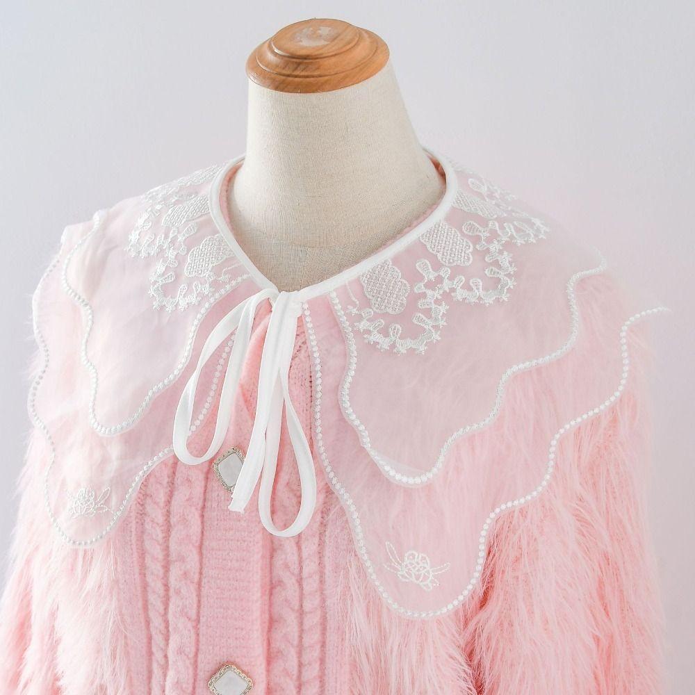 DIY Fake Collar Cotton Lapel Half Shirt Shawl Wrap Decoration Adjust Clothes Women Girls