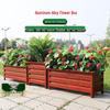 Huawoli Outdoor Rectangular Aluminum Planter Box