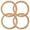 4 Decorative Wicker Wreaths 25 Cm