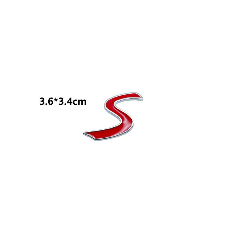 1 шт. 3D металлический S логотип передняя решетка эмблема SD значок автомобиля задний бампер наклейка на багажник для Cooper S логотип F55 F56 F60 R55 R56 R60