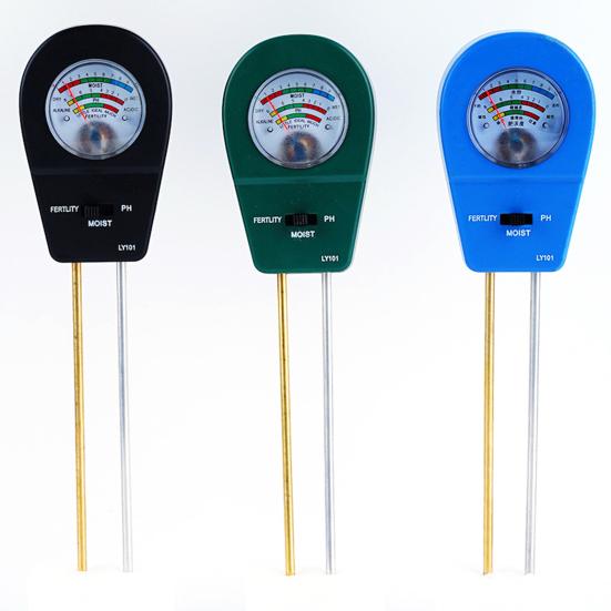 LY101 Soil PH Meter Plug-and-Play 3-in-1 Soil Tester Plant Moisture Fertility PH Detector Garden Supply
