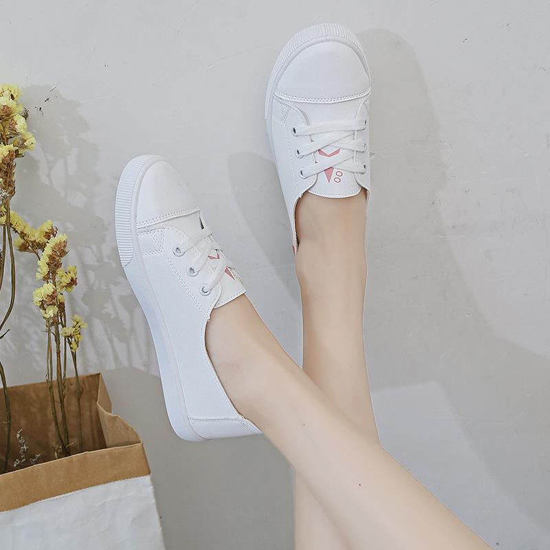 Women's White Shoes Flats Casual PU Leathers Sneakers Moccasins Women Shoes Loafers Women Zapatos De Mujer Sneakers Women