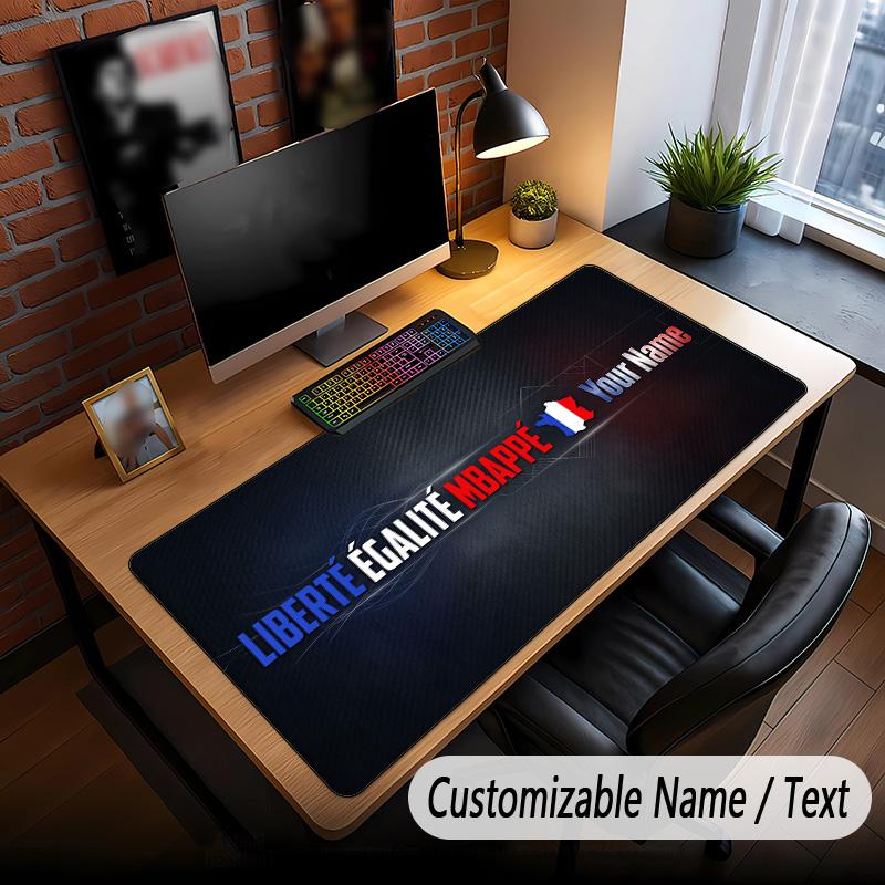Large Mouse Pad France national football team Print Custom Name Text Desk Mat for Office Gaming
