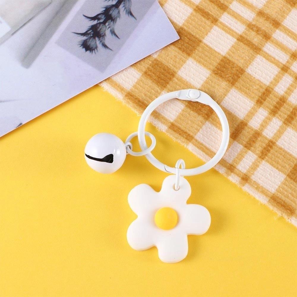 Wild Girls Bell Korean Women Key Ring Fashion Jewelry Bag Pendant Flower Keychain
