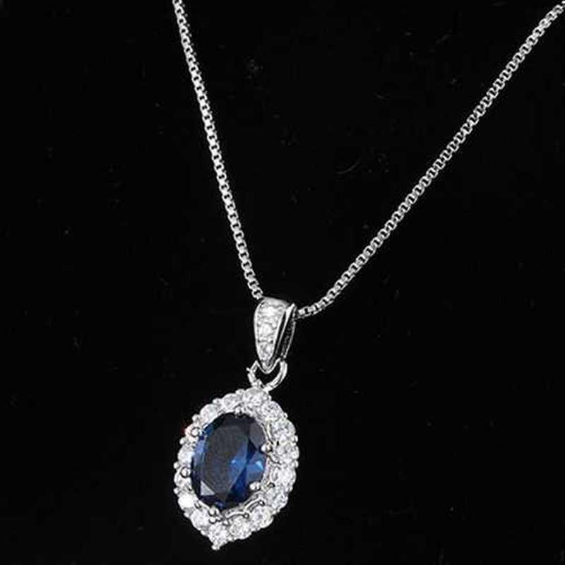 Sace Gems Классические винтажные кольца из медного сплава с синим цирконием, серьги-подвески, ожерелье, комплекты ювелирных изделий, подарки для свадебной вечеринки