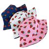Double Sided Summer Strawberry Printed Fisherman Hat Outdoor Beach Sunshade Cap