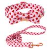 Unique Style Paws Personlized Pink Valentine Dog Collar with Bow Heart Pet Collar Flower Dog Collar Large Medium Small Dog