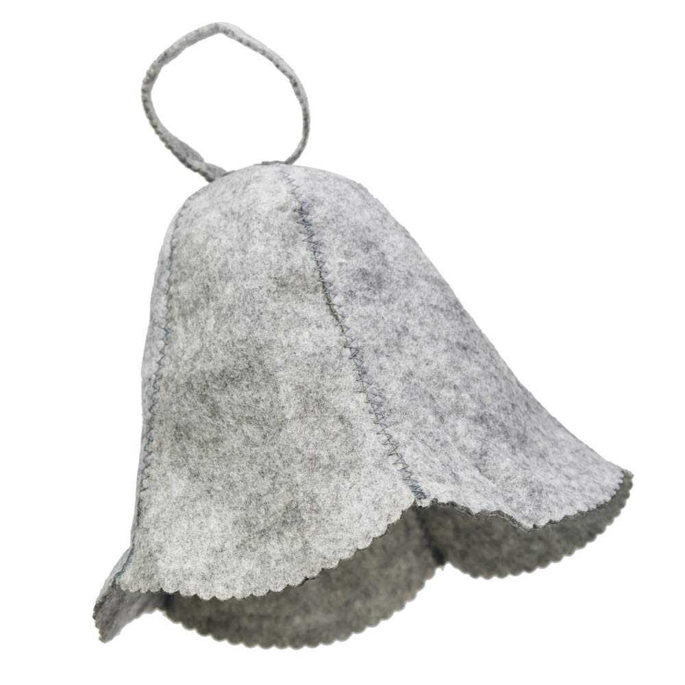 AINetJP Sauna Sauna Wool Prevents Hot Protects Hat, Hat, Cap, Material, Flashes, Scalp, Unisex, Tone-Up (Gray)