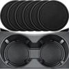 XuJJJJunB Car Coasters, Round, 70mm Diameter, Pack of 2, Black, Absorbent, Non-Slip, Anti-Vibration, Cup Mats for Cars