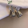 Black Letter Earrings, Fashionable Design Earrings, Internet Celebrity Temperament, High-end Earrings