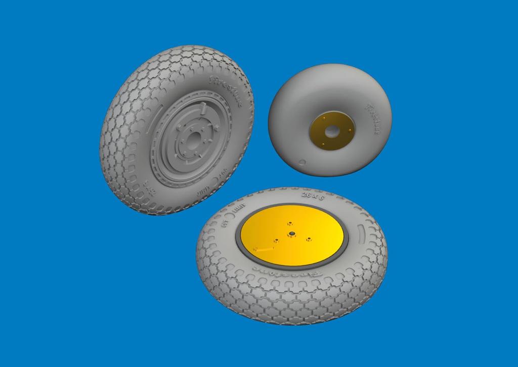 Eduard 1/48 Brassin P-39 Airacobra Early Type Wheels (for Arma Hobby) Plastic Model Kit Parts EDU6481051 (Airplane)