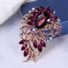 Elegant Colorful Rhinestone Irregular Brooch Shape Vibrant Color Glass Pin Shawl Scarf Suit Collar Badge