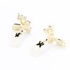 Elegant and high-end, stone-inlaid butterfly earrings, gold and silver two-color versatile temperament, no ear holes, ear clips, earrings, women's je