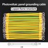 100 PCS BVR Yellow-Green Solar Photovoltaic Grounding Wire Terminals 10/12/14 AWG Copper PV Cabinet Bridge Leakage Earth Cable