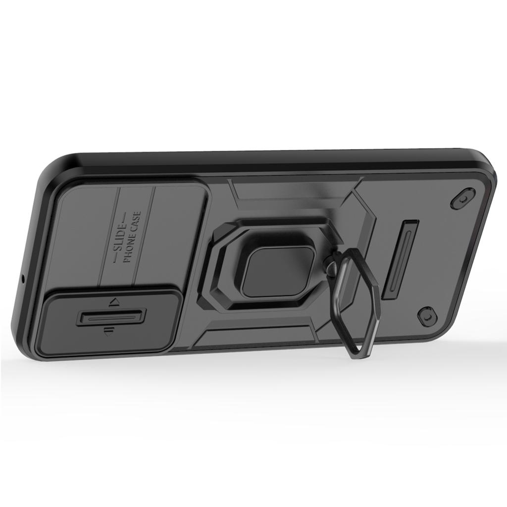 For Samsung Galaxy A15 4G/A15 5G Protective Case Slide Lens Cover PC+TPU Phone Shell