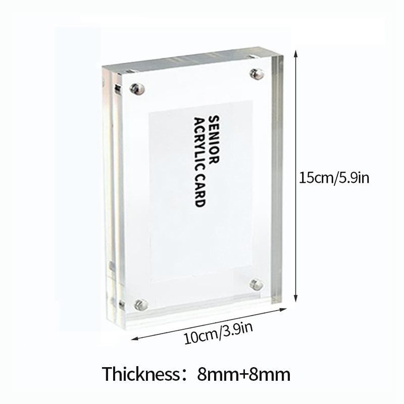 Прозрачная акриловая фоторамка магнитная двухсторонняя фоторамка Kpop держатель для фотокарточек альбом постер тег дисплей стенд настольный