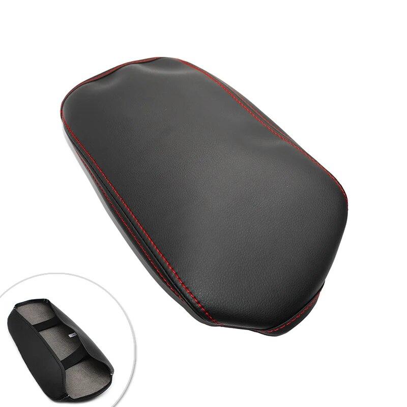 Soft Leather Armrest Cover For VW Tiguan 2014 2015 2016 Car Accessories Interior Center Console Lid Armrest Box Cover Trim
