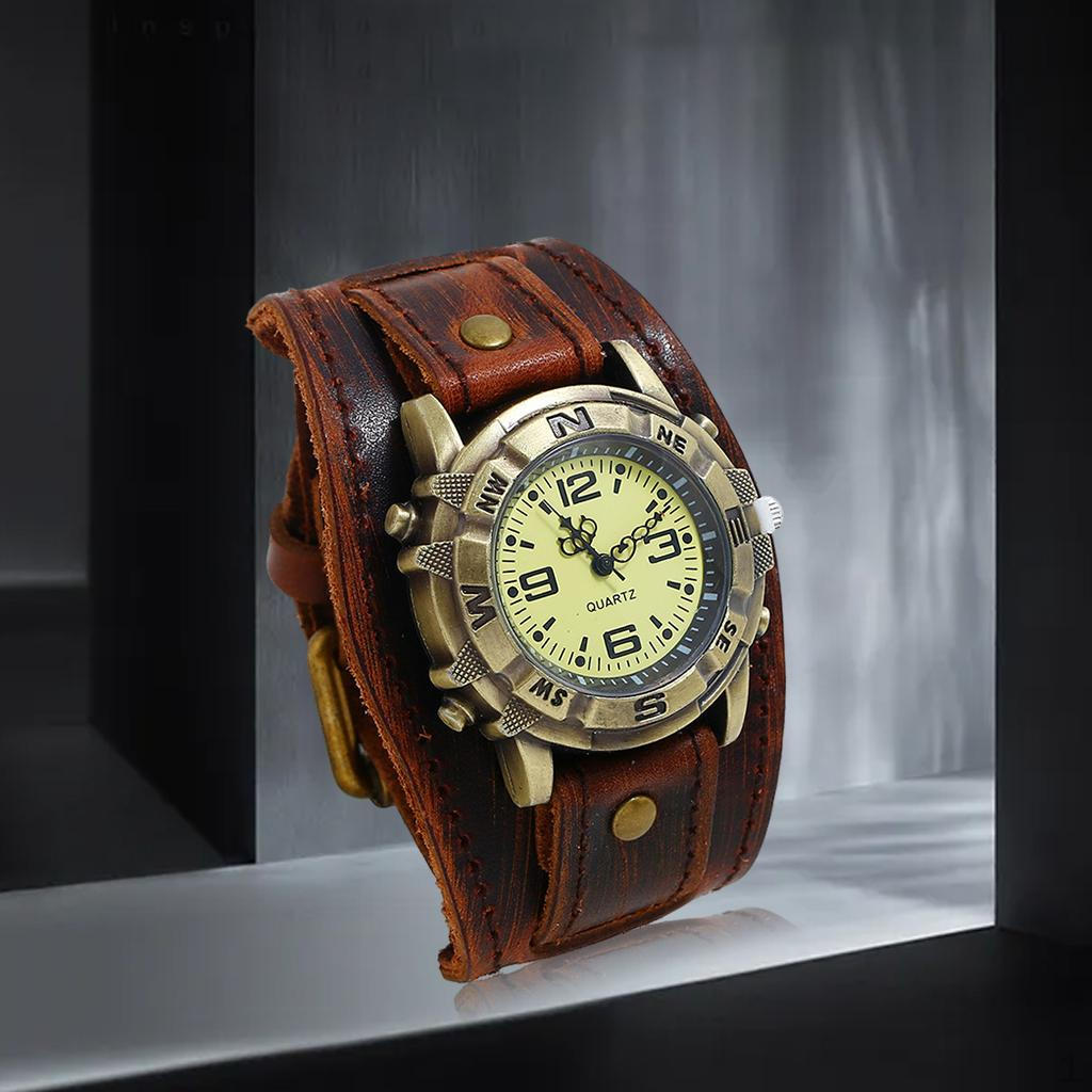 Leather Male Watch Replacement Bracelet Strap Wristwatch For Men Comfortable Retro