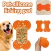 Силиконовая подушечка для лизания в форме кости, арахисовое масло для собак, миска для медленной еды, кормушка для кошек, собак, подставка для кормления