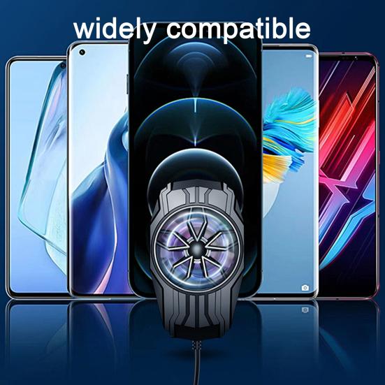 Универсальный вентилятор-кулер для мобильного телефона, сверхтихий, низкий уровень шума, простая установка, полупроводниковый радиатор для мобильного телефона